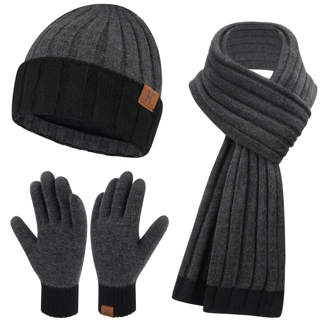 Emma - Winterse 3-in-1 Set | Gebreide Beanie, Handschoenen & Sjaal voor Kerst en Winterse Dagen