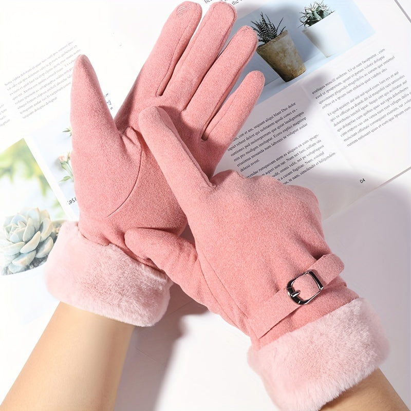 Lianne - Elegant Winter Gloves with Pearl Decoration