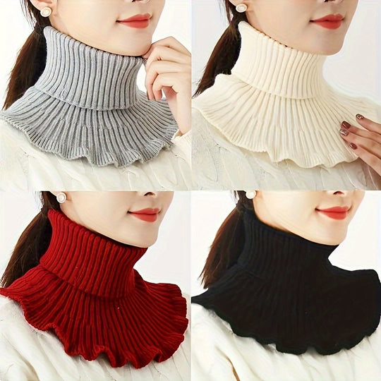 Marit - Knitted Fake Collar Neck Protector, Warm &amp; Stylish