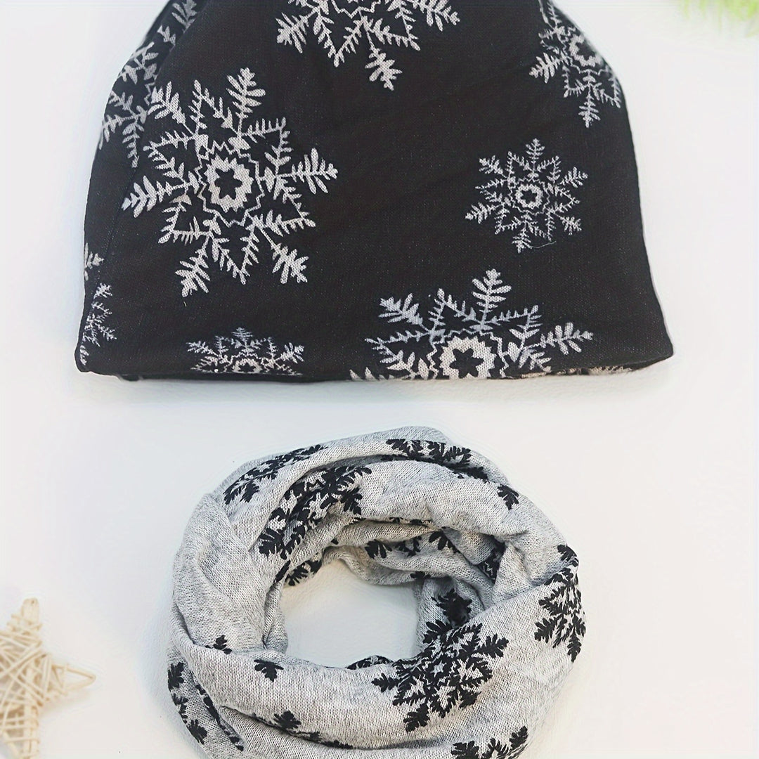 Lianne - Warm Boho Neck Warmer and Beanie Set