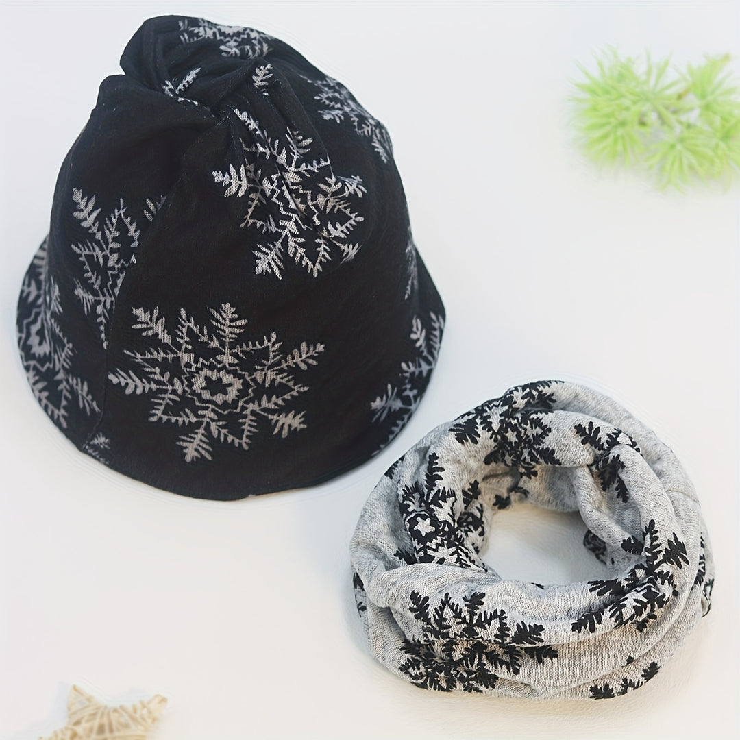 Lianne - Warm Boho Neck Warmer and Beanie Set