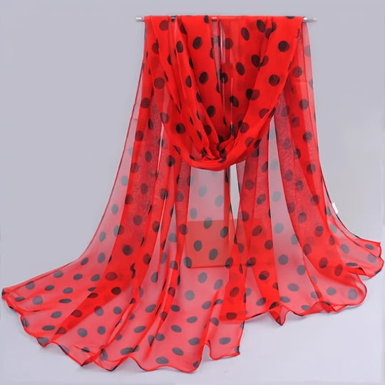 Elise - Vintage Colorful Polka Dot Scarf