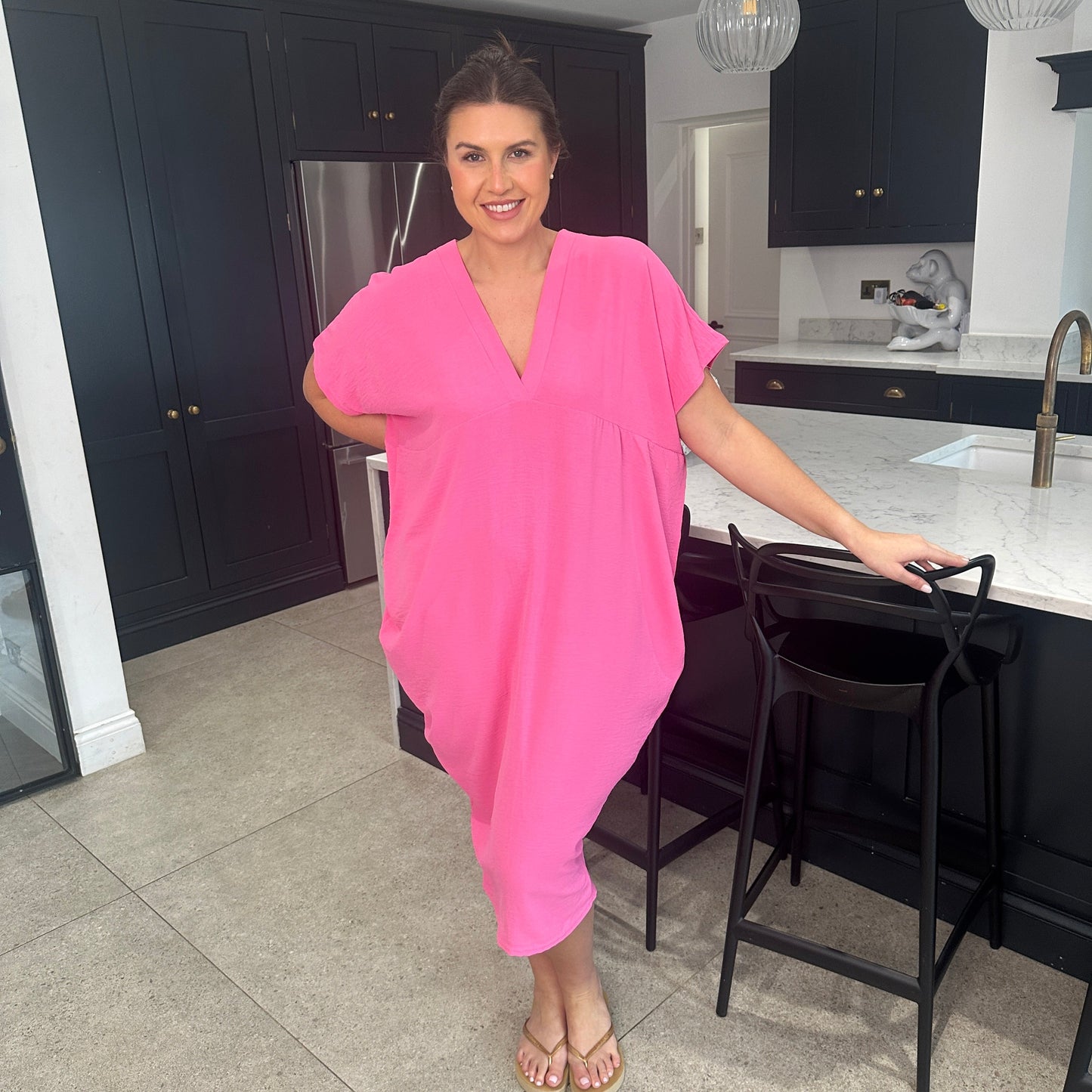 Anouk Dames Jurk - Zomerjurk met V-Hals - Jurkjes Dames