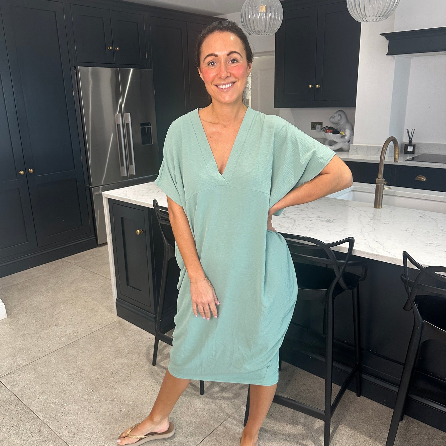 Anouk Dames Jurk - Zomerjurk met V-Hals - Jurkjes Dames