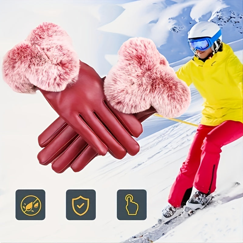 Sophie - Elegante Kunstlederen Winterhandschoenen