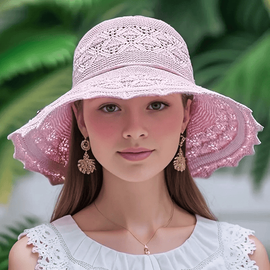 Lianne - Elegant Breathable Beach Hat with Bow Decoration