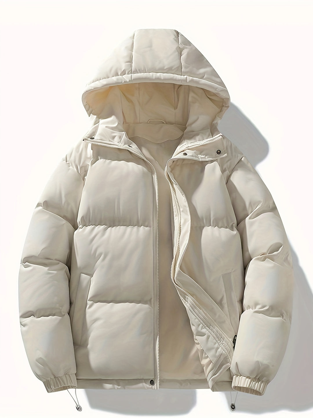 Lars - Men's Puffer Jacket With Hood And Drawstring