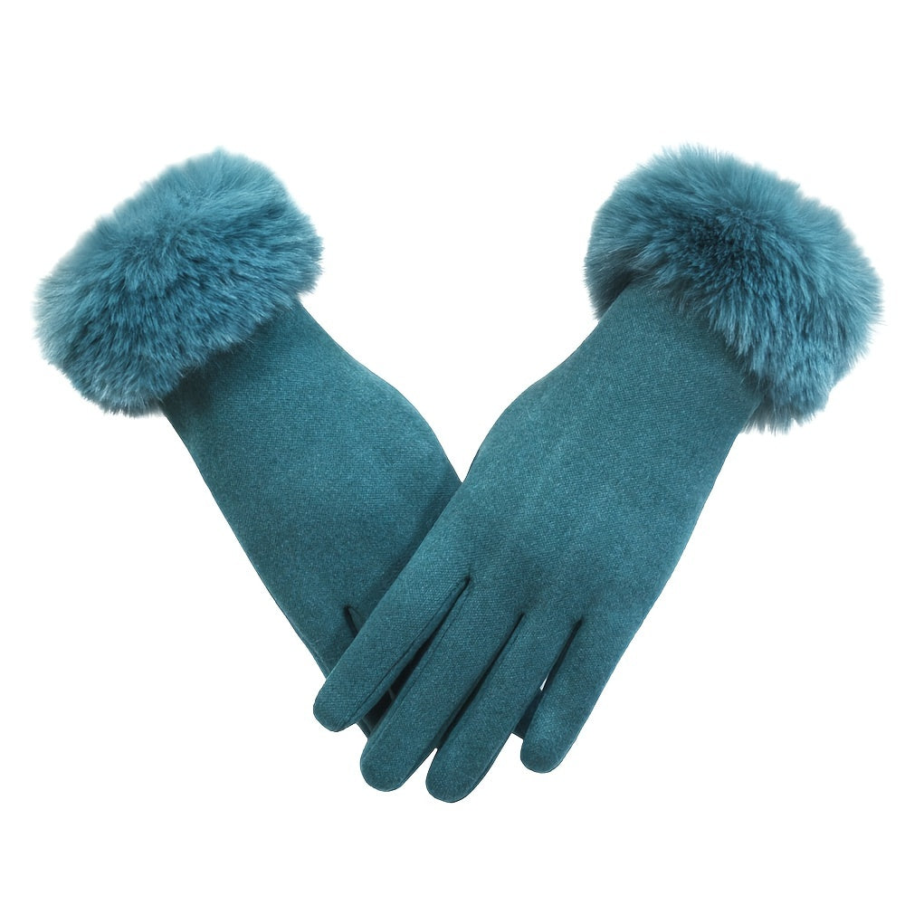 Isabella - Elegant Winter Gloves with Plush Cuffs and Touchscreen Functionality