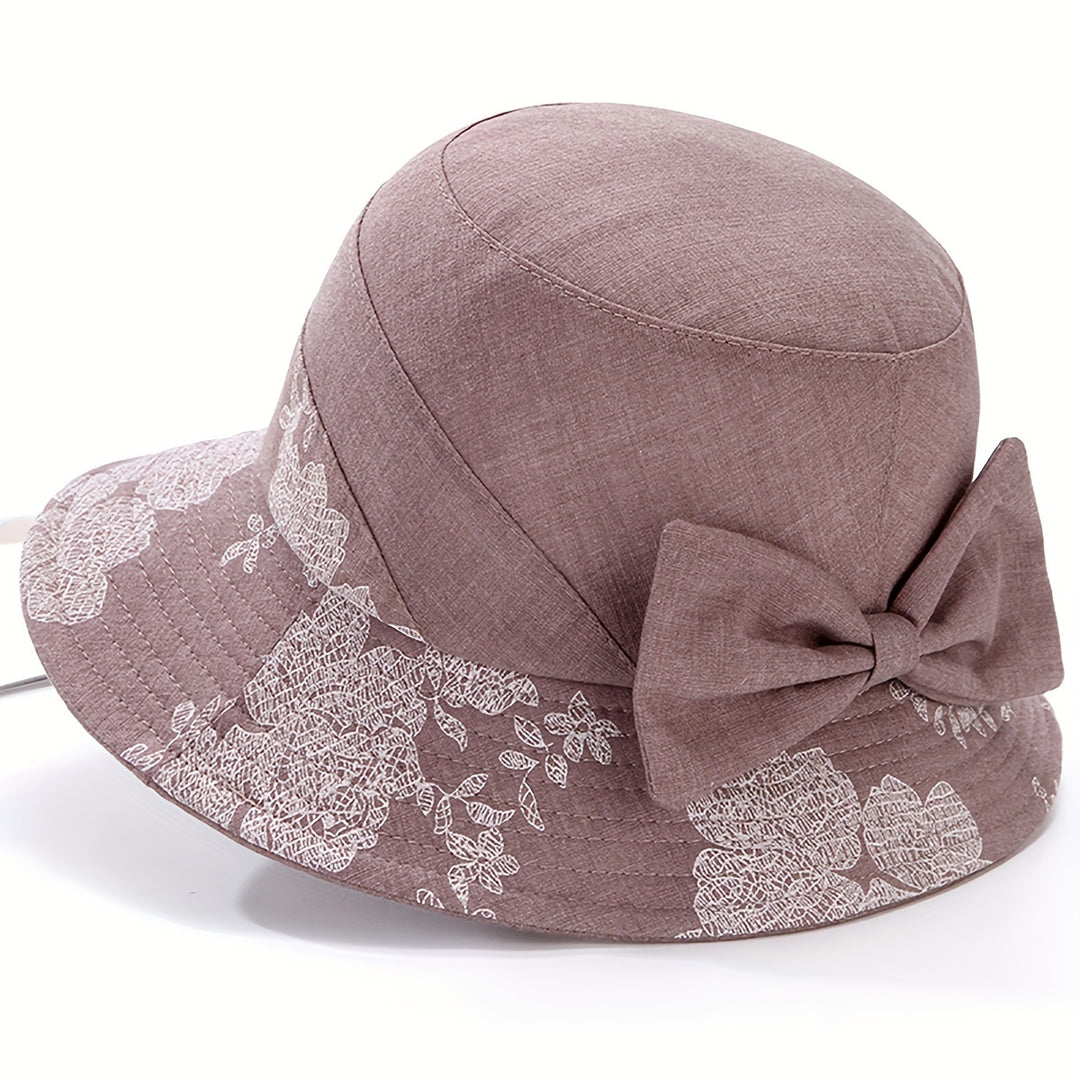 Marijke - Fashionable Floral Print Bucket Hat with Bow Detail