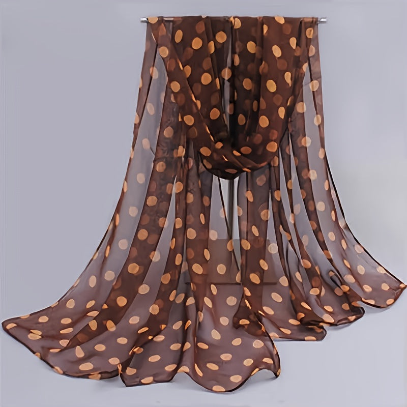 Elise - Vintage Colorful Polka Dot Scarf