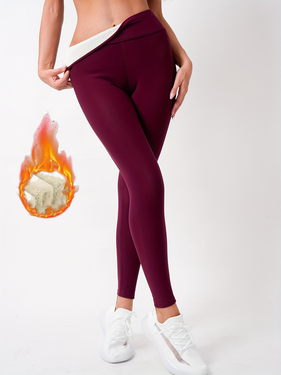 Fleur - Warm High-Waist Thermal Jegging with Fleece Lining for Fall/Winter