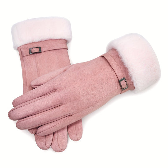 Mila - Winter Suede Gloves with Touchscreen Function