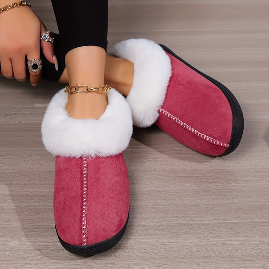 Sanne – Warme Pluche Slippers voor Binnen, Lichtgewicht Antislip Slip-on Bont