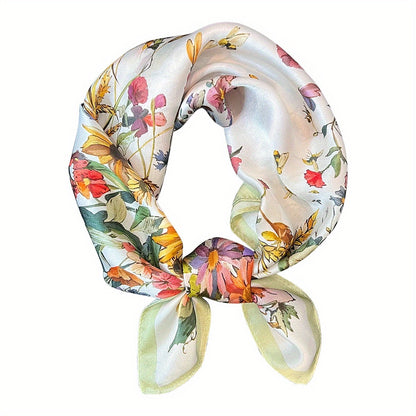 Isabella - Elegante 100% Zijden Sjaal met Glamoureuze Bloemenprint