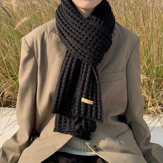 Thomas - Casual Geometric Knitted Scarf, Warm &amp; Breathable for Fall/Winter