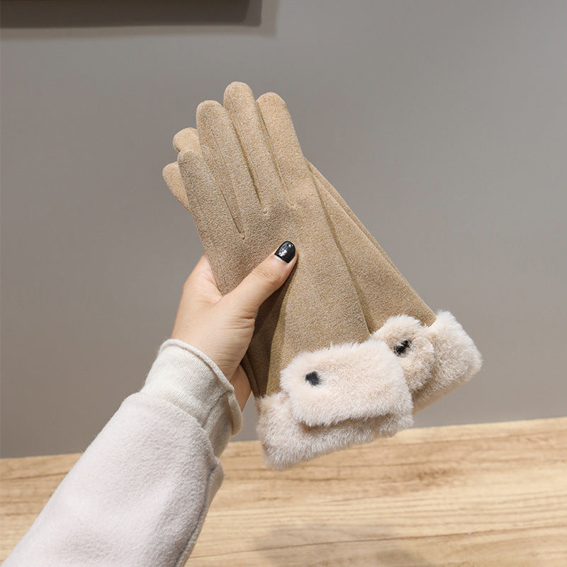 Lotte - Warm Velvet Women's Gloves Touchscreen