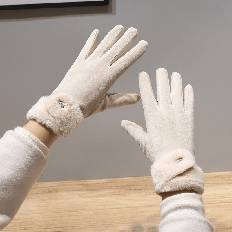 Lotte - Warm Velvet Women's Gloves Touchscreen