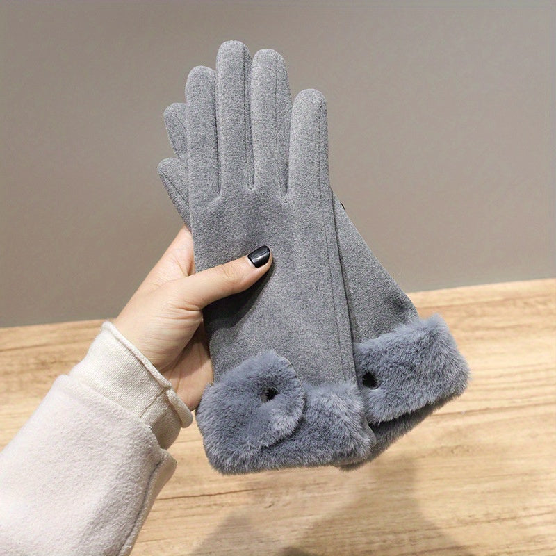 Lotte - Warm Velvet Women's Gloves Touchscreen