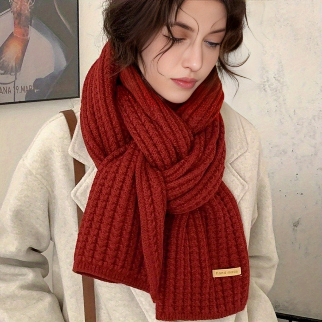 Alex - Vintage Knitted Acrylic Scarf, Breathable and Stylish for Casual Winter Days