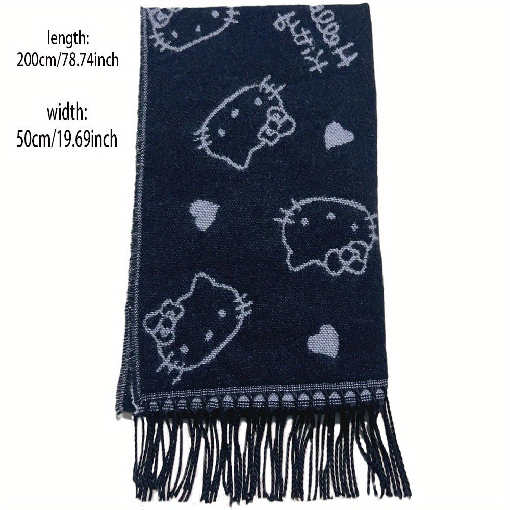 Mila - Sanrio Hello Kitty Reversible Scarf, Warm and Cozy