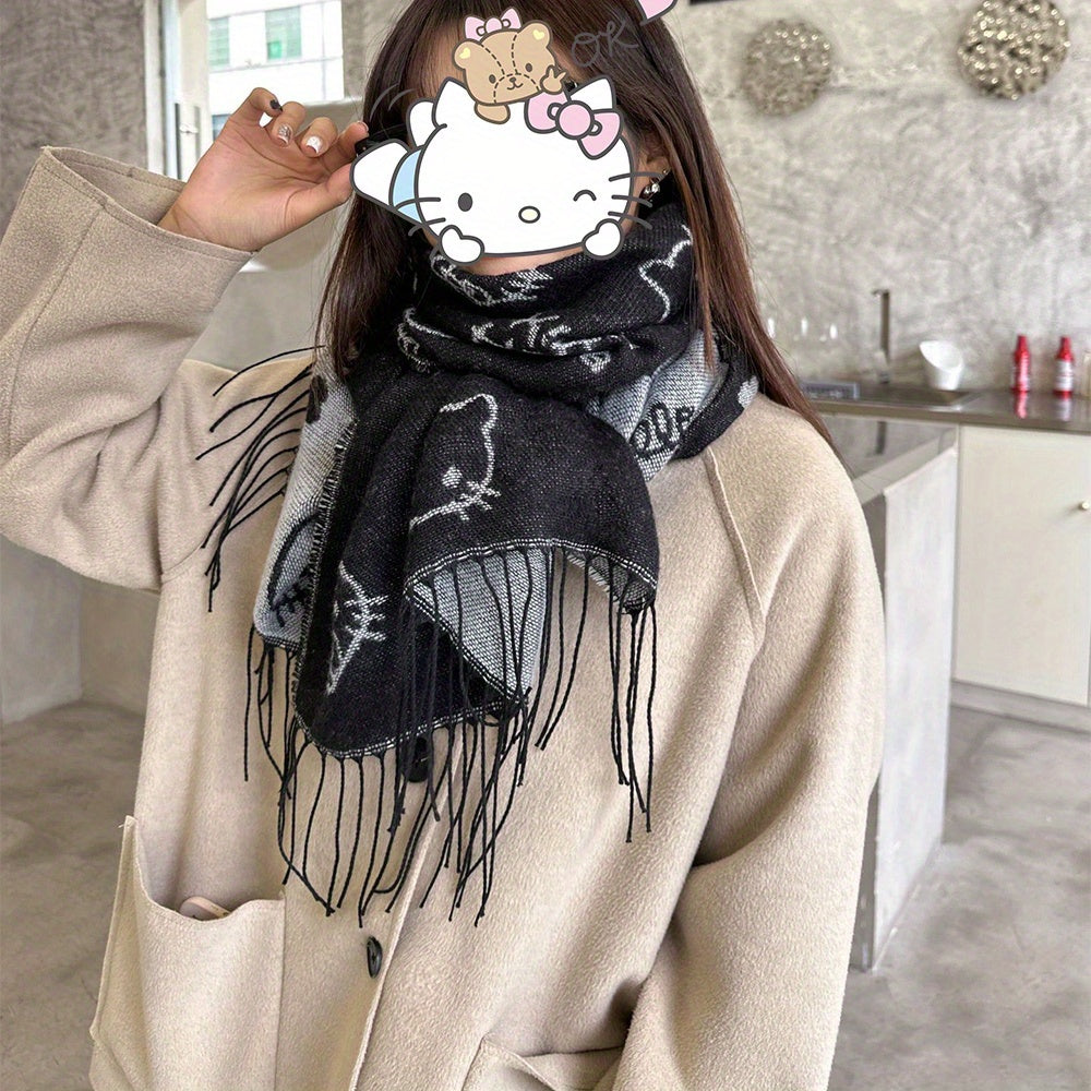 Mila - Sanrio Hello Kitty Reversible Scarf, Warm and Cozy