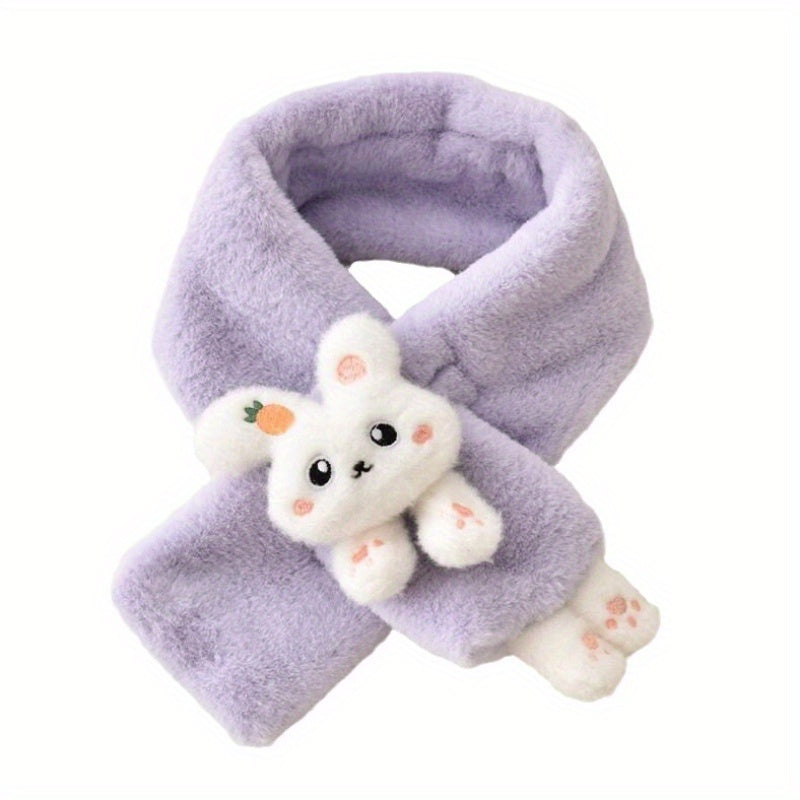 Lieke - Cute Plush Rabbit Fur Scarf - Warm Knitted Outdoor Neck Warmer