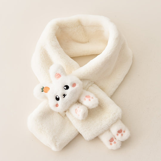 Lieke - Cute Plush Rabbit Fur Scarf - Warm Knitted Outdoor Neck Warmer