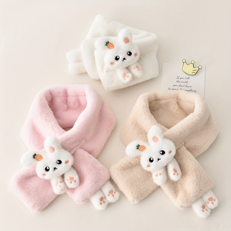 Lieke - Cute Plush Rabbit Fur Scarf - Warm Knitted Outdoor Neck Warmer