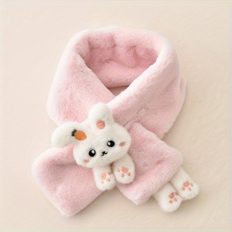 Lieke - Cute Plush Rabbit Fur Scarf - Warm Knitted Outdoor Neck Warmer