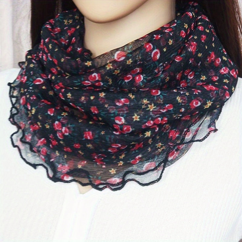 Lisanne - Elegant Floral Lace Neckwarmer for Women