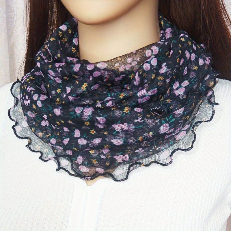 Lisanne - Elegant Floral Lace Neckwarmer for Women