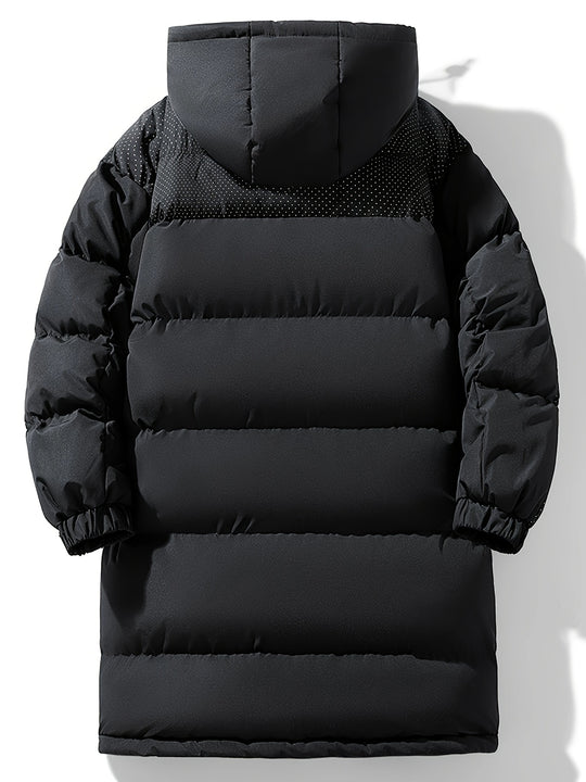 Bastiaan - Men's Padded Long Puffer Jacket with Hood