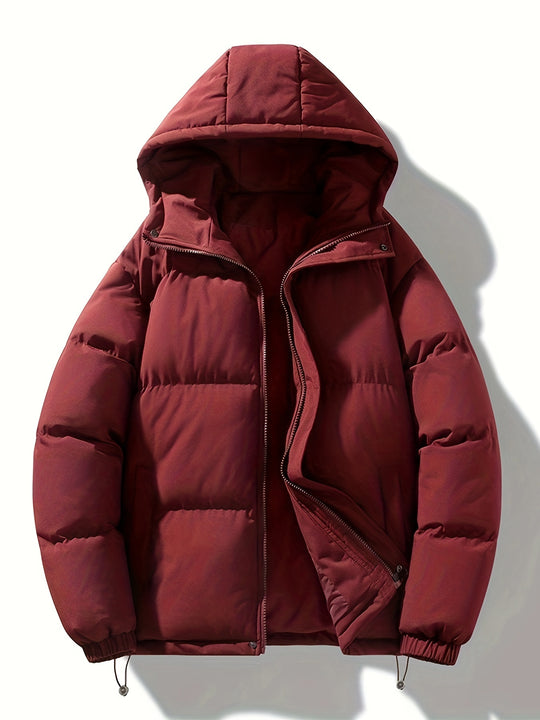 Lars - Men's Puffer Jacket With Hood And Drawstring