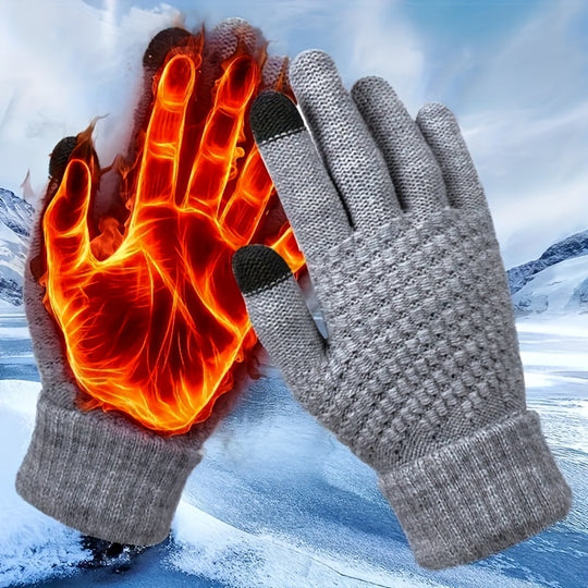 Sanne - Knitted Thermal Winter Gloves with Touchscreen Function