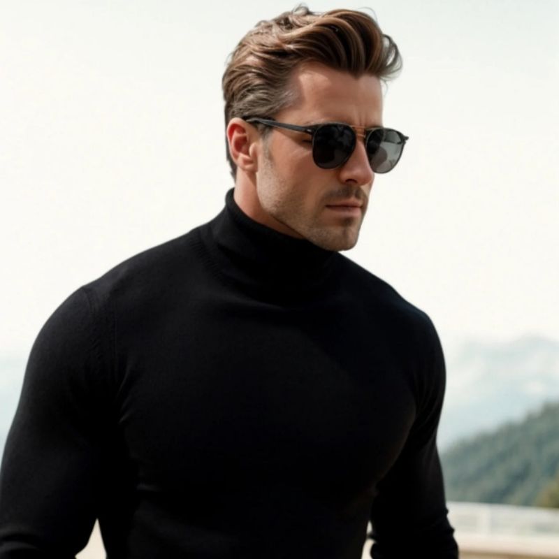 Jeroen - Klassieke Heren Rollkragenpullover