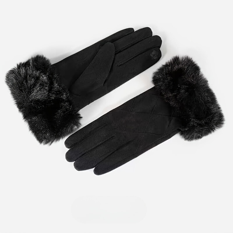 Elin - Winter Suede Touchscreen Gloves for Women