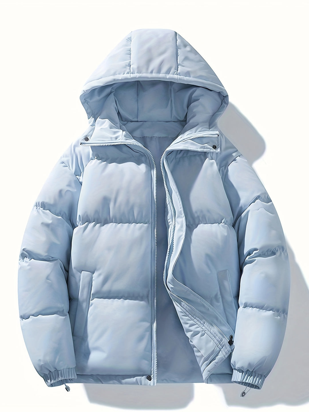 Lars - Men's Puffer Jacket With Hood And Drawstring