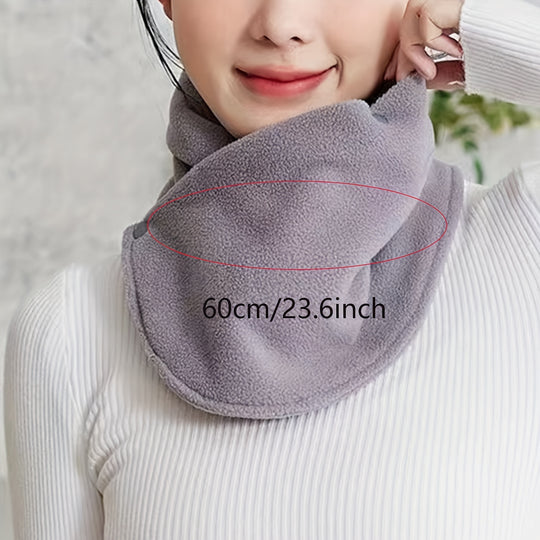 Yenthe - Elegant Knitted Winter Scarf with Fleece Lining and Snaps