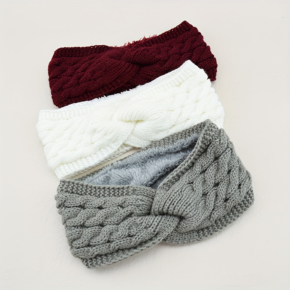 Eva - Dikke Gebreide Oorwarmers met Warme Voering | Cozy Winter Haaraccessoires