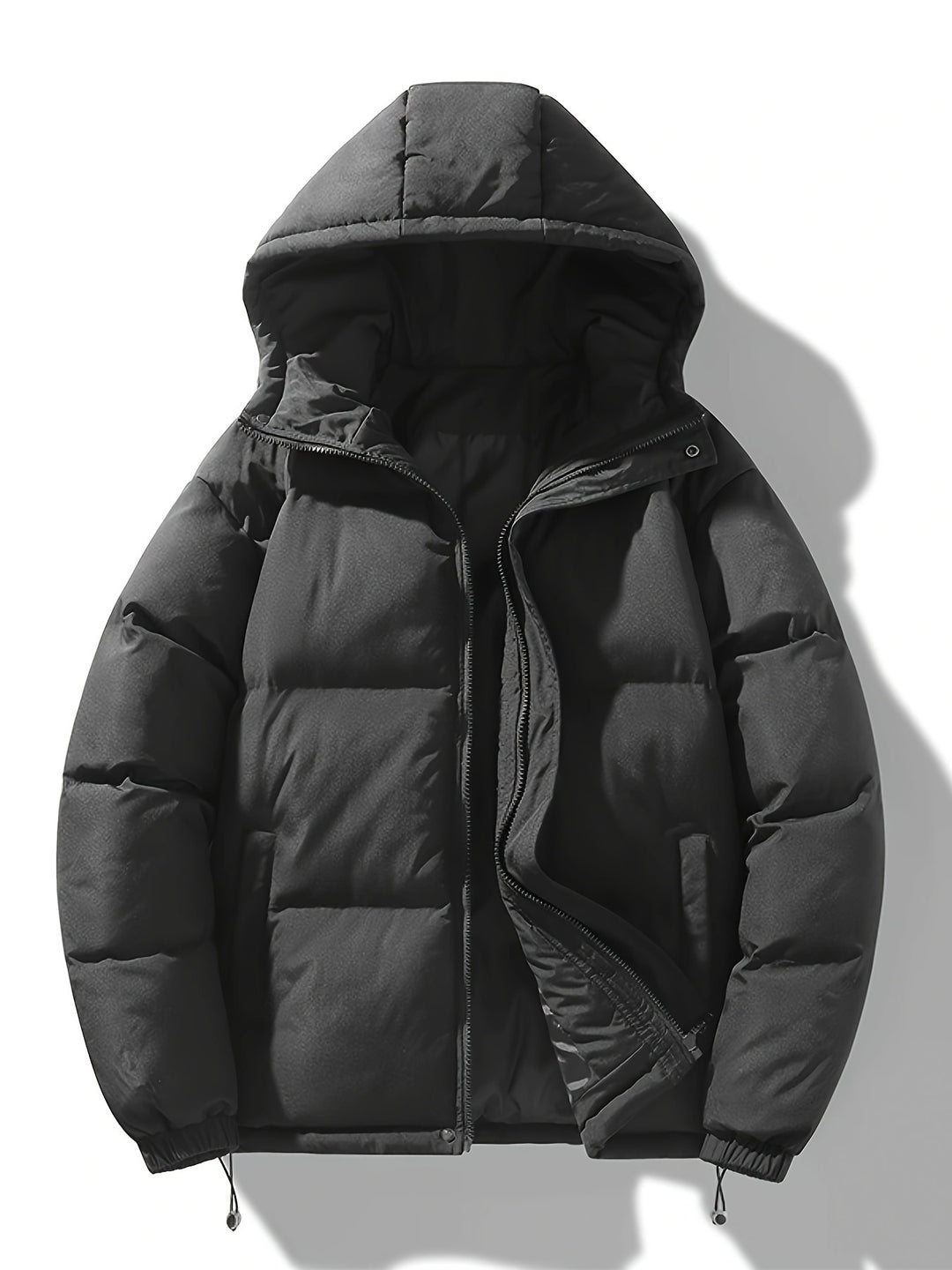 Lars - Men's Puffer Jacket With Hood And Drawstring