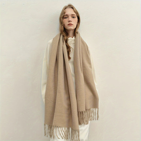 Lotte - Elegant Texture Plain Scarf for Women