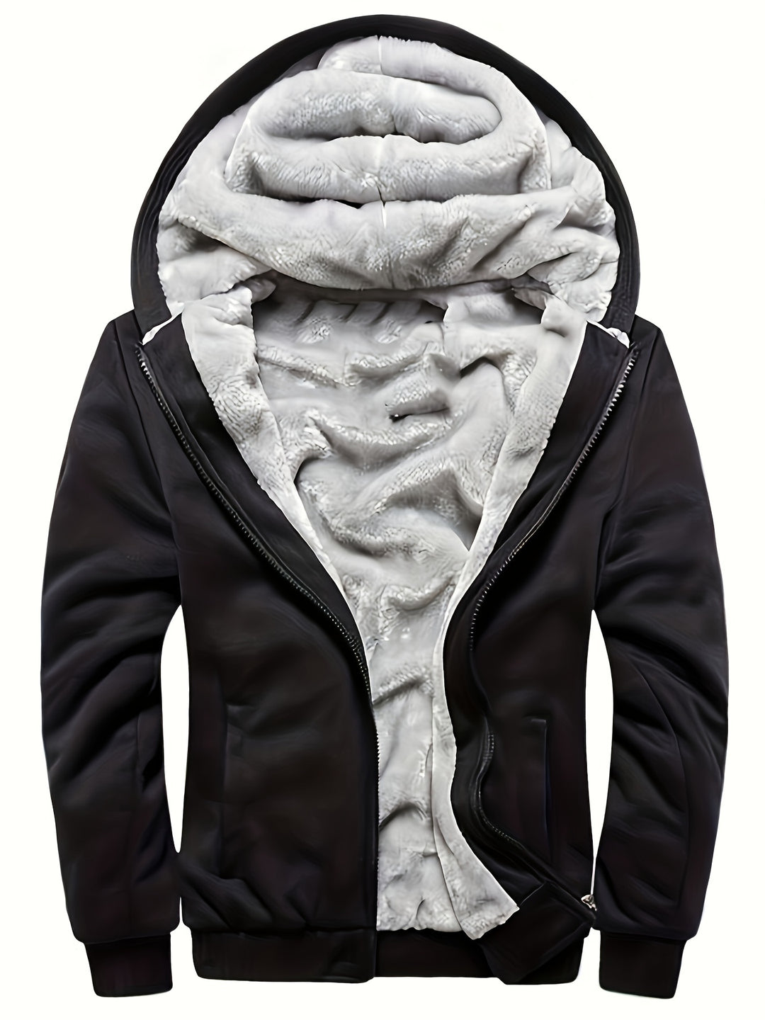 Jasper - Heren Gebreide Hoodie met Sherpa Voering Effen Kleur Herfst/Winter Jas