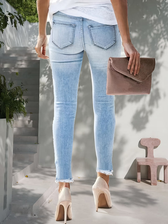 Eva - Slim-fit Gewassen Skinny Jeans Voor Dames