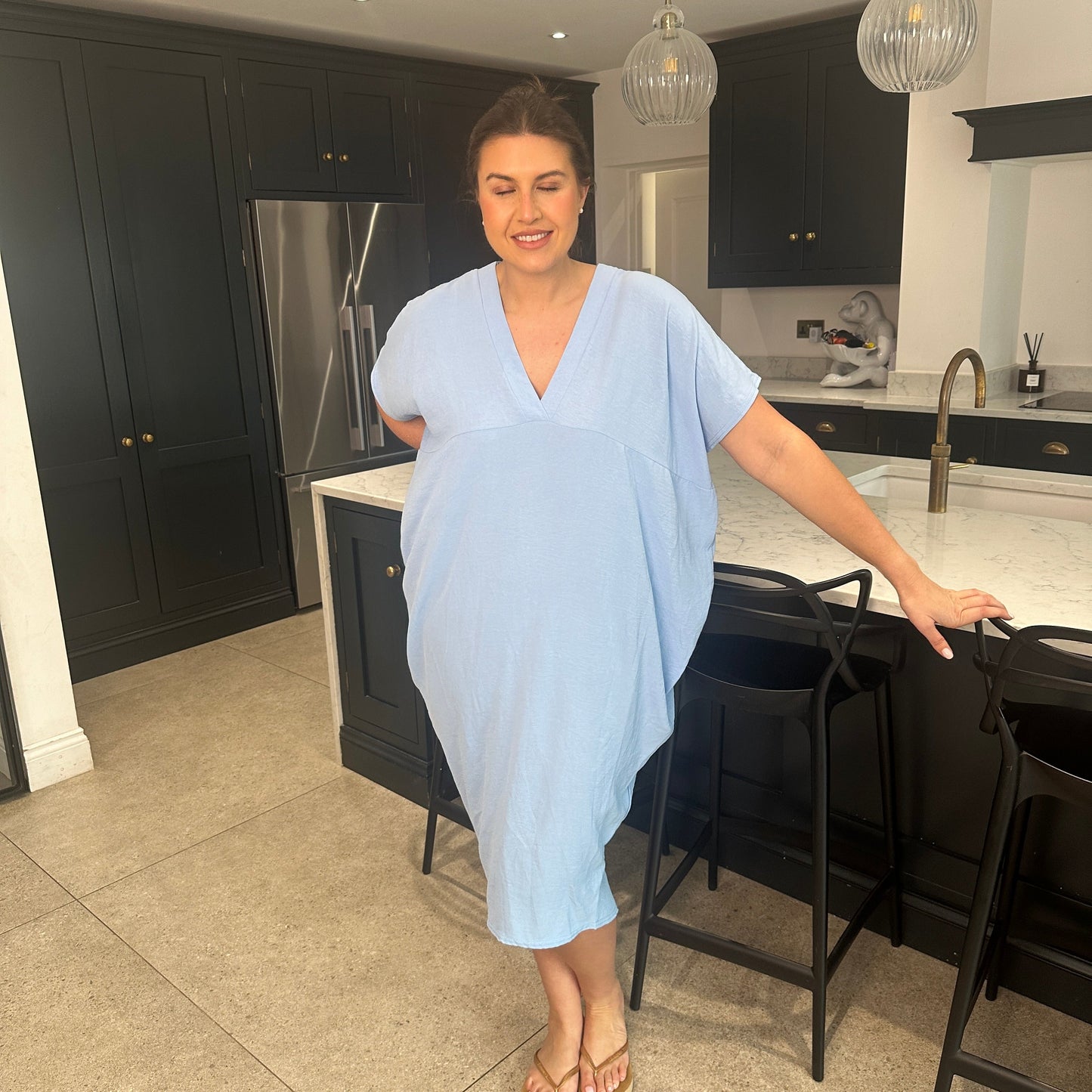 Anouk Dames Jurk - Zomerjurk met V-Hals - Jurkjes Dames