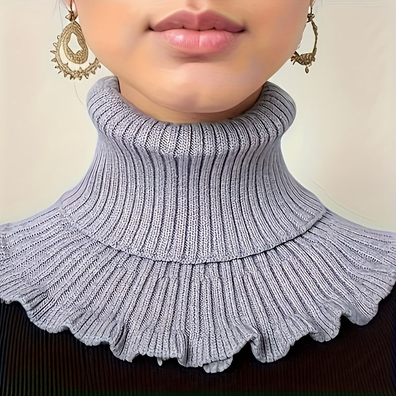 Marit - Knitted Fake Collar Neck Protector, Warm &amp; Stylish