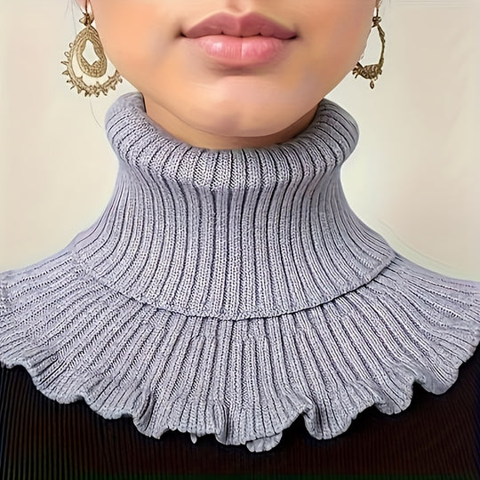 Marit - Knitted Fake Collar Neck Protector, Warm &amp; Stylish