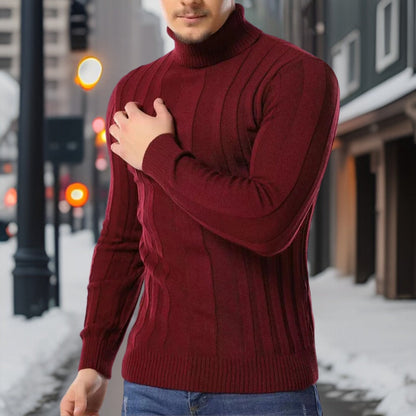 Jeroen - Rollkragenpullover met Stijlvol Design voor Mannen