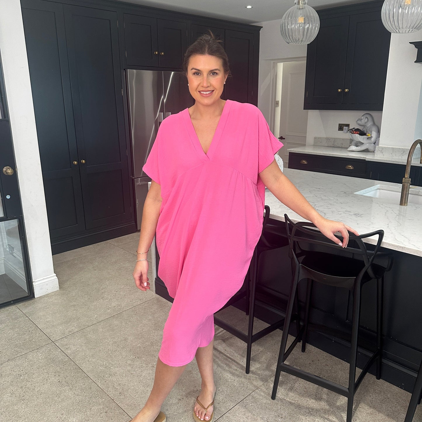 Anouk Dames Jurk - Zomerjurk met V-Hals - Jurkjes Dames