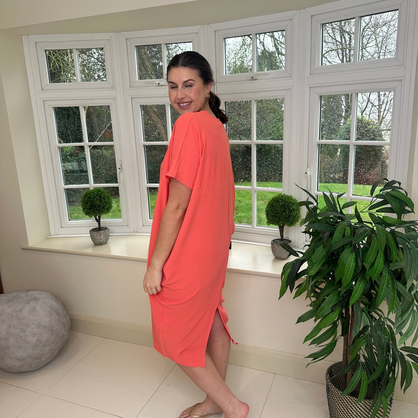 Anouk Dames Jurk - Zomerjurk met V-Hals - Jurkjes Dames