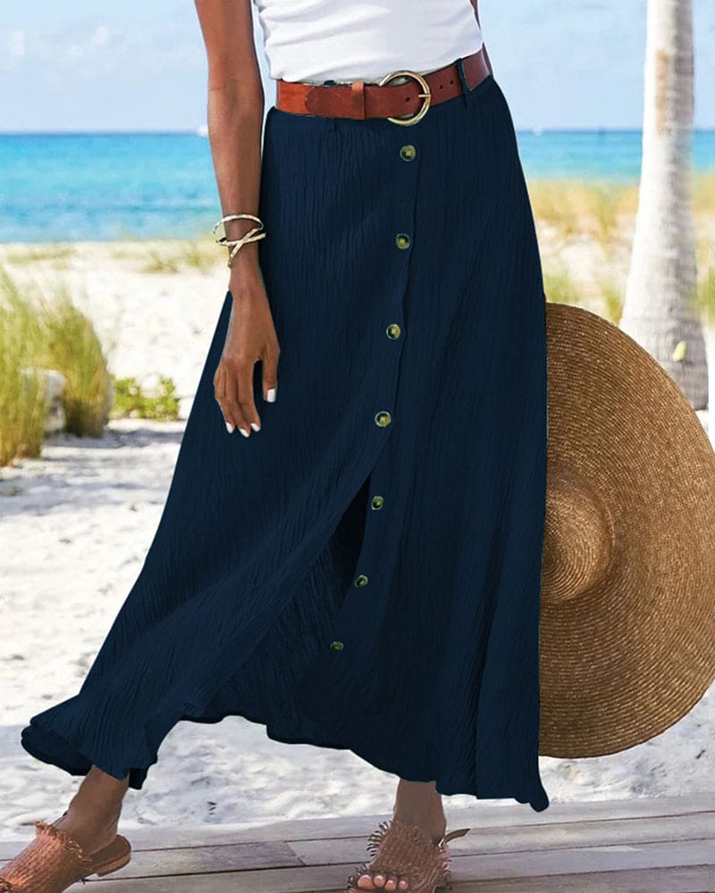 Marieke - Long Skirt with Buttons